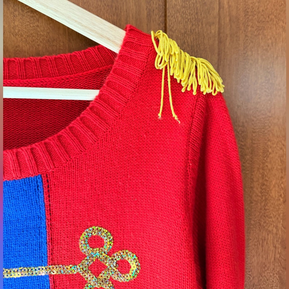Christmas Holiday Sweater Dress Nutcracker Ugly Sweater Red Women’s Small (4-6) - Picture 6 of 9